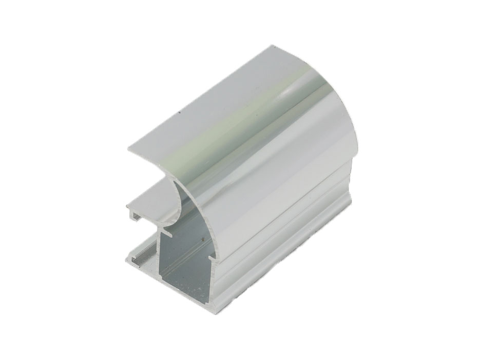 Алюминиевый профиль для шкафа-купе, форма С, цвет серебро полированное